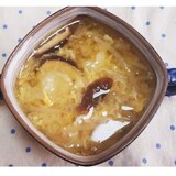 キャベツとしいたけと玉子の中華スープ